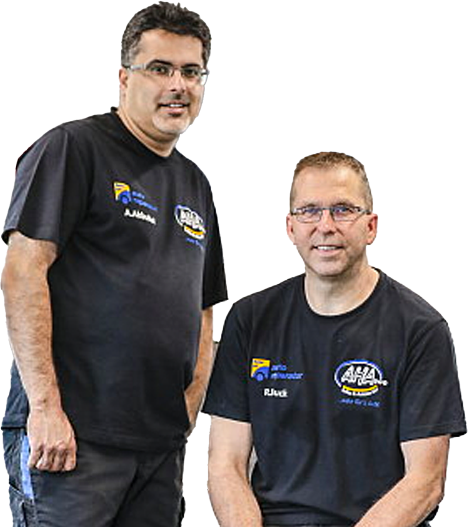 Aydin Akbulut und Ralf Buck die Geschäftsführer von Aha... Reifen und Autoservice